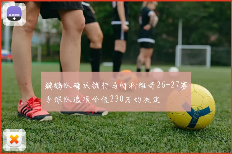 鹈鹕队确认执行马特科维奇26-27赛季球队选项价值230万的决定